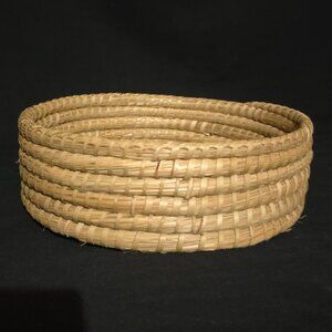 Sweetgrass Handcrafted Round Bowl / Basket 11" W x 3 1/2" H (a)